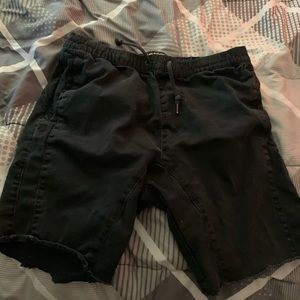 Black Crash Jogger Shorts